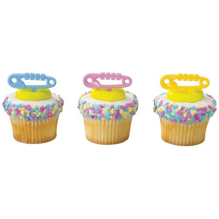 CAKEDRAKE Baby Cake Topper, Baby Diaper Pins 24/PKG cake topper decor CD-DCP-11856-24/PKG